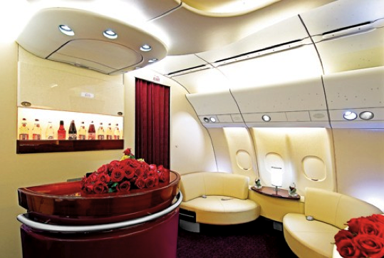Qatar Airways onboard lounge